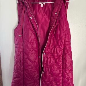 Maurices Fuchsia Quilted Vest